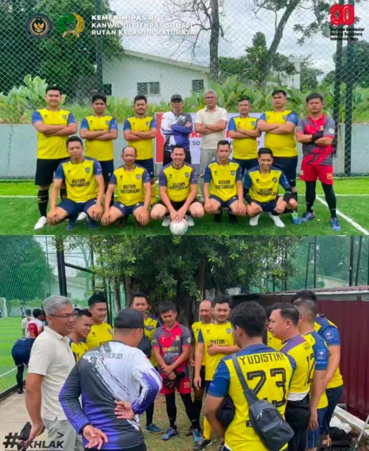 Kepala Rutan Baturaja Menghadiri Pembukaan Kakanwil Cup Turnamen Mini Soccer dalam Rangka Hari Kemerdekaan RI
