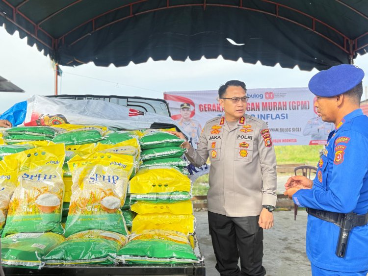 Kapolres Pidie Pantau GPM di Pasar Pante Teungoh Kota Sigli
