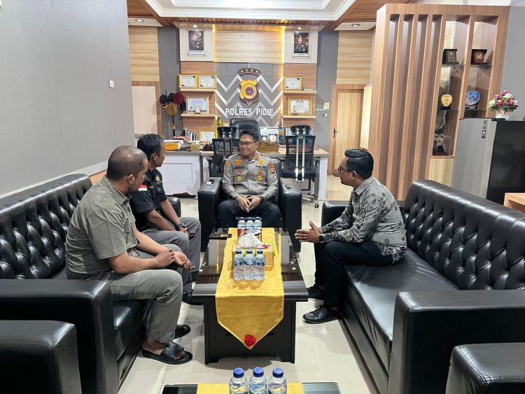 Kapolres Pidie Terima Audiensi LSM GRANAT Bahas Sinergi Pemberantasan Narkoba