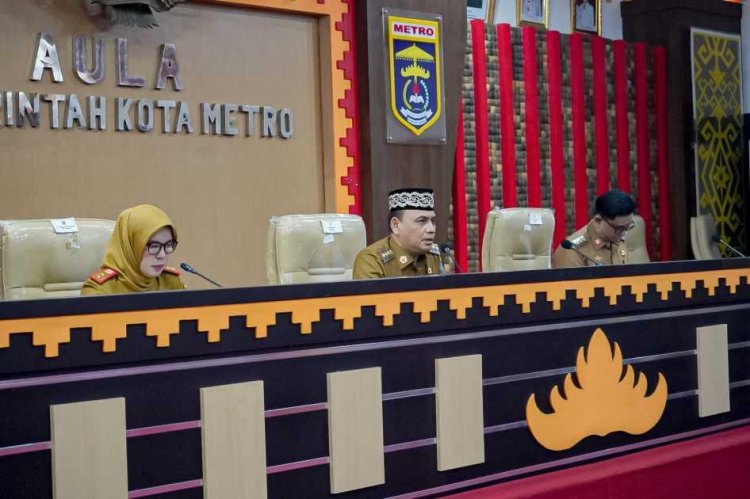 Wali Kota dan Wakil Wali Kota Metro Pimpin Rakor Juli 2025: Perkuat Komitmen Kinerja dan Pelayanan Publik