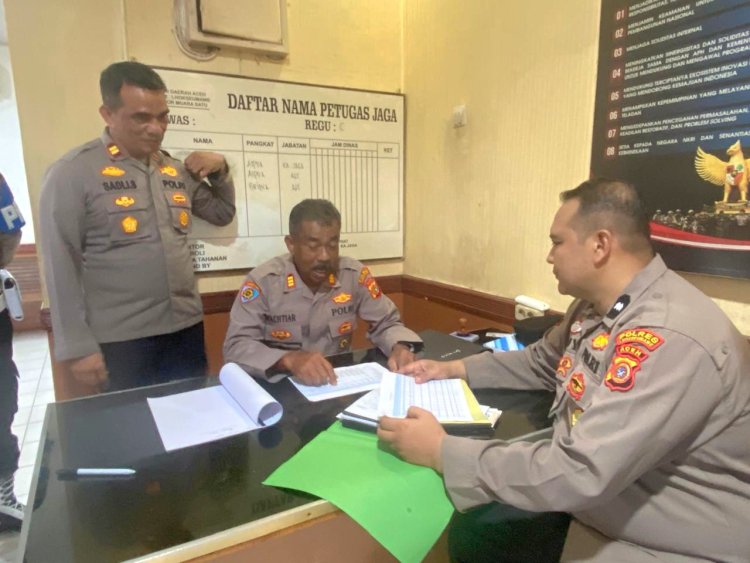 Tim Siwas Polres Lhokseumawe Laksanakan Audit Kinerja ke Polsek Muara Satu