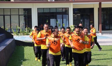 Polres Way Kanan Gelar Tes Kesamaptaan Jasmani Semester II Tahun 2025