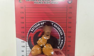 Polisi Amankan 2,7 Kg Ganja dari Seorang Pria di SPBU Lhoksukon