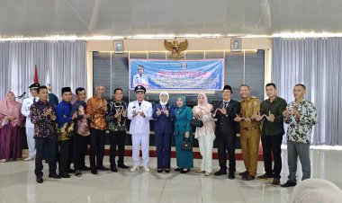 Sekretaris Apdesi Way Tuba Emon Trisilo menghadiri Pelantikan Moh Yusuf sebagai Kepala Kampung Bukit Harapan Hasil PAW 