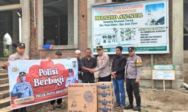 Kapolsek Pantee Bidari Tebar Kebaikan, Melalui Jumat Berkah