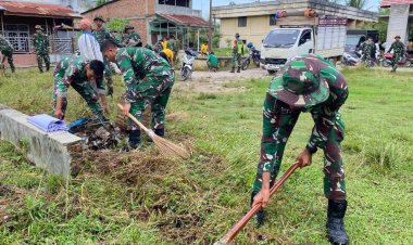 Karya Bakti Teritorial Prima: TNI dan Masyarakat Bersatu Jaga Kebersihan di Lingkungan Pasar