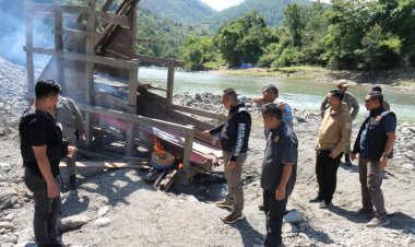 Tinjut Informasi Tambang Ilegal, Polres Aceh Tengah Kembali Gelar Razia Gabungan