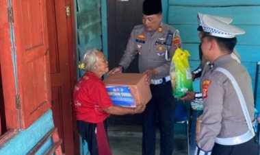Wujudkan Kepedulian Sosial, Satlantas Polres Way Kanan Gelar Aksi Jumat Berkah