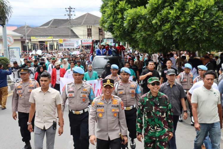 Sinergitas TNI–Polri dan Pihak Terkait, Aksi Unjuk Rasa di Aceh Tengah Berjalan Damai dan Kondusif
