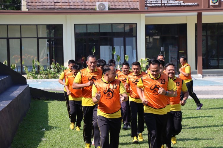 Polres Way Kanan Gelar Tes Kesamaptaan Jasmani Semester II Tahun 2025