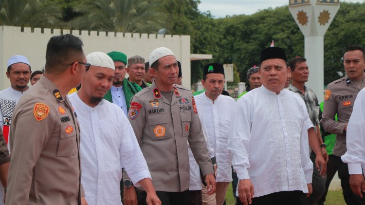 Kapolda Aceh Salat Gaib, Zikir, dan Doa Bersama Sahabat Ojol