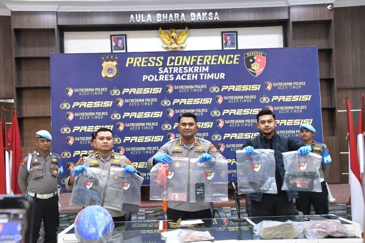 Dalam Waktu 9 Jam Polres Aceh Timur Berhasil Ungkap Pelaku Pembunuhan di Idi Rayeuk