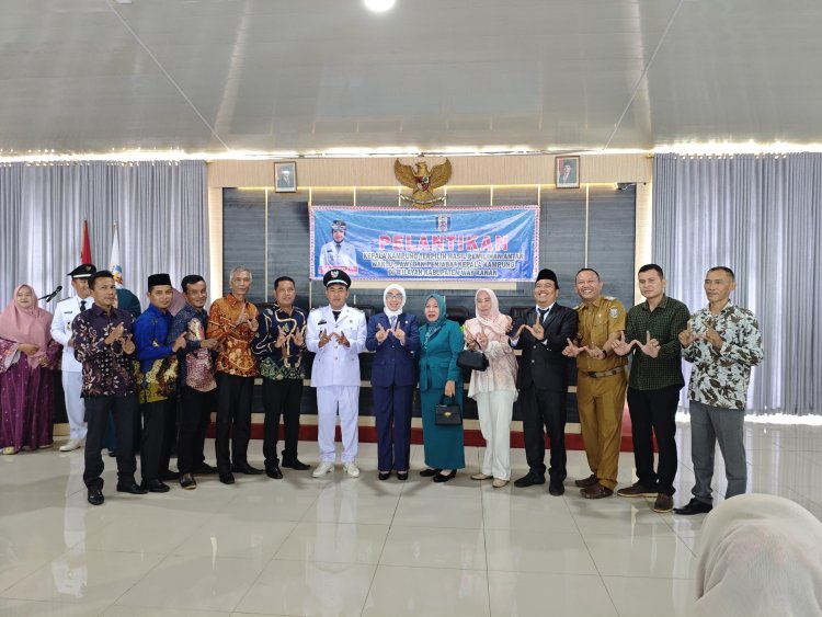 Sekretaris Apdesi Way Tuba Emon Trisilo menghadiri Pelantikan Moh Yusuf sebagai Kepala Kampung Bukit Harapan Hasil PAW