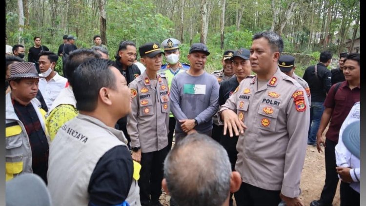 Polres Way Kanan dan Polres Lampung Utara Pam Aksi Unras di PT. PML Reg 46 Way Hanakau