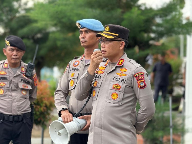 Kapolres Pidie Apresiasi Aksi Damai Aliansi Mahasiswa dan Masyarakat