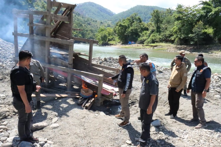 Tinjut Informasi Tambang Ilegal, Polres Aceh Tengah Kembali Gelar Razia Gabungan