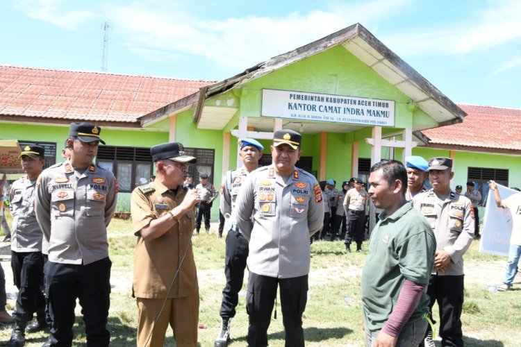Kapolres Aceh Timur Turun Langsung Kawal Penyampaian Aspirasi Masyarakat di Kantor Camat Indra Makmur