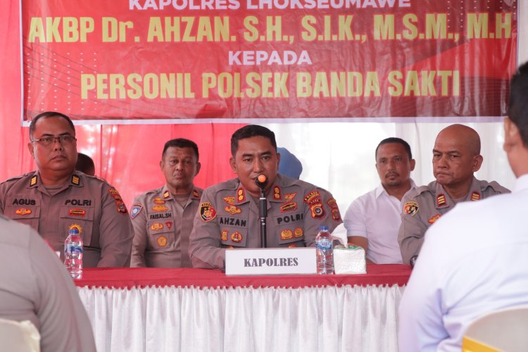 Kapolres Lhokseumawe Lakukan Kunjungan Kerja ke Polsek Banda Sakti