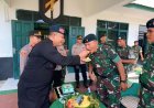 Rayakan Hut TNI Ke-80, Brimob Kompi 4 Batalyon B Kunjungi Kompi Senapan B Paya Bakong