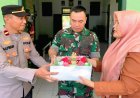 Kapolsek Simpang Jernih Bersama Pj Camat Beri Kejutan ke Koramil 10/SPJ di HUT Ke – 80 TNI