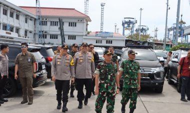Pengamanan Kunjungan Presiden RI Prabowo Subiant Tinjau Kekuatan Maritim TNI AL dan Anugerahkan Kenaikan Pangkat di Mako Kolinlamil Jakarta"