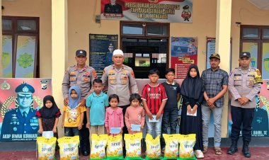 Jum’at Berkah, Polsek Pantee Bidari Santuni Anak Yatim Piatu dan Kaum Dhuafa