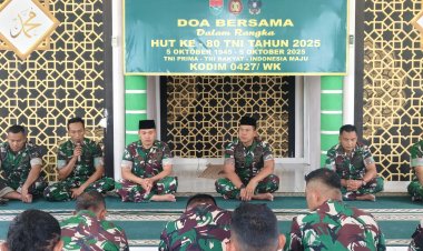 Kodim 0427/Way Kanan Gelar Doa Bersama Peringati HUT ke-80 TNI di Mushola Al-Ikhlas
