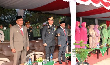 Kapolres Pidie dan Forkopimda Hadiri Upacara HUT TNI ke-80 di Alun-Alun Kota Sigli