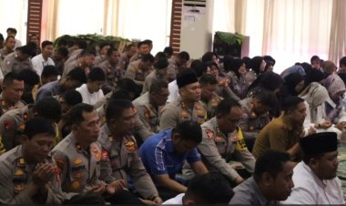 DOA BERSAMA KOMUNITAS OJEK ONLINE DAN SANTUNAN ANAK YATIM POLRES METRO BEKASI WUJUD KEPEDULIAN DAN SINERGI DALAM MEWUJUDKAN KEAMANAN