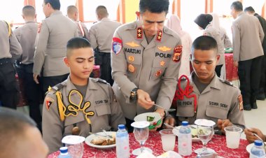 Kapolda Aceh Tinjau Menu dan Standar Gizi Makanan Siswa Secaba di SPN Seulawah