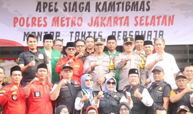 Polres Metro Jakarta Selatan Gelar Apel Siaga Kamtibmas Dalam Rangka “Jaga Jakarta” Dan Pemeliharaan Kamtibmas