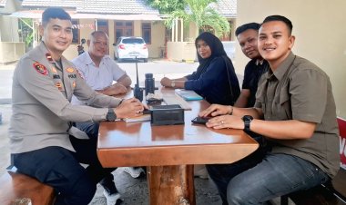 Kapolsek Blang Bintang Ipda Mirzan Terima Kunjungan Awak Media