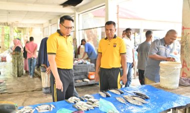 Kapolres Pidie Tinjau Pasar Ikan Kecamatan Batee, Pastikan Harga Stabil dan Aktivitas Aman