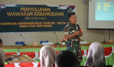 PENYULUHAN WAWASAN KEBANGSAAN DALAM RANGKA TMMD KE-126 KODIM 0427/WAY KANAN TAHUN 2025
