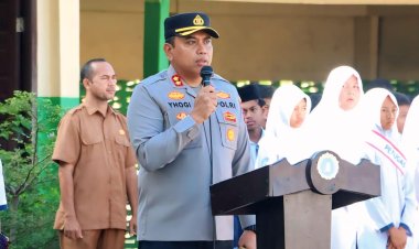 Kapolres Aceh Barat Jadi Inspektur Upacara di SMP Negeri 3 Meulaboh, Ajak Pelajar Jauhi Narkoba dan Bijak Bermedsos