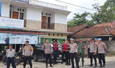 Ketua TP PKK Provinsi Lampung Kunker di Negeri Baru, Polres Way Kanan Lakukan Pam dan Himbauan Kamtibmas