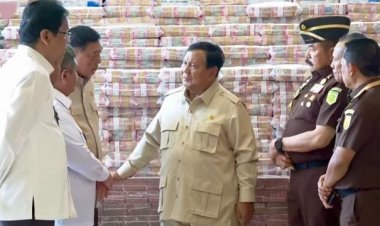 Presiden RI Saksikan Penyerahan Uang Sitaan Hasil Korupsi Rp 13,25 Triliun di Kejaksaan Agung