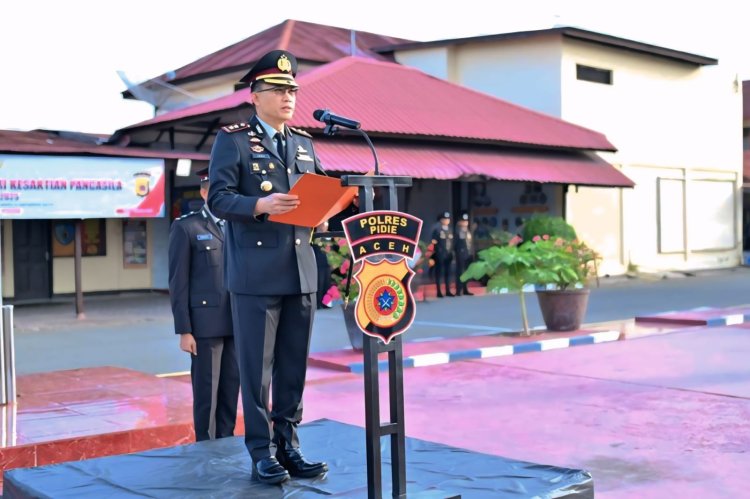 Kapolres Pidie Pimpin Upacara Peringatan Hari Kesaktian Pancasila