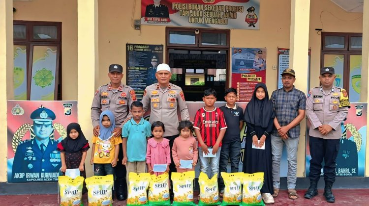 Jum’at Berkah, Polsek Pantee Bidari Santuni Anak Yatim Piatu dan Kaum Dhuafa