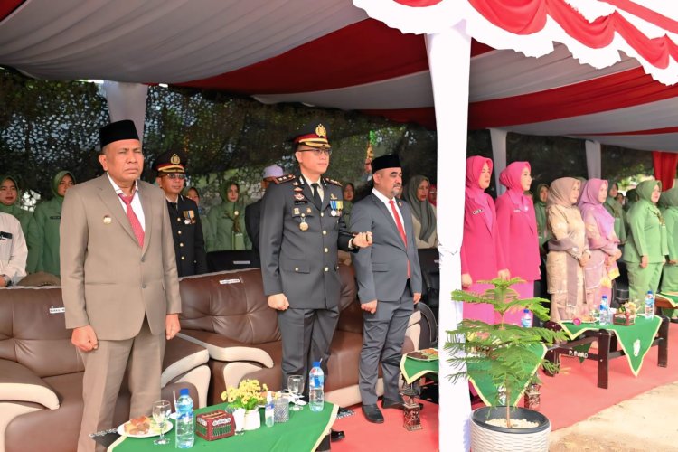 Kapolres Pidie dan Forkopimda Hadiri Upacara HUT TNI ke-80 di Alun-Alun Kota Sigli