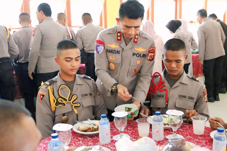 Kapolda Aceh Tinjau Menu dan Standar Gizi Makanan Siswa Secaba di SPN Seulawah