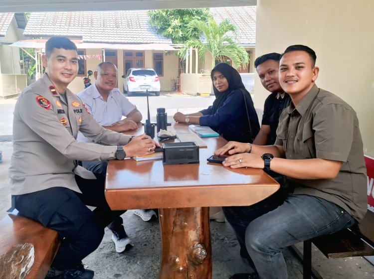 Kapolsek Blang Bintang Ipda Mirzan Terima Kunjungan Awak Media