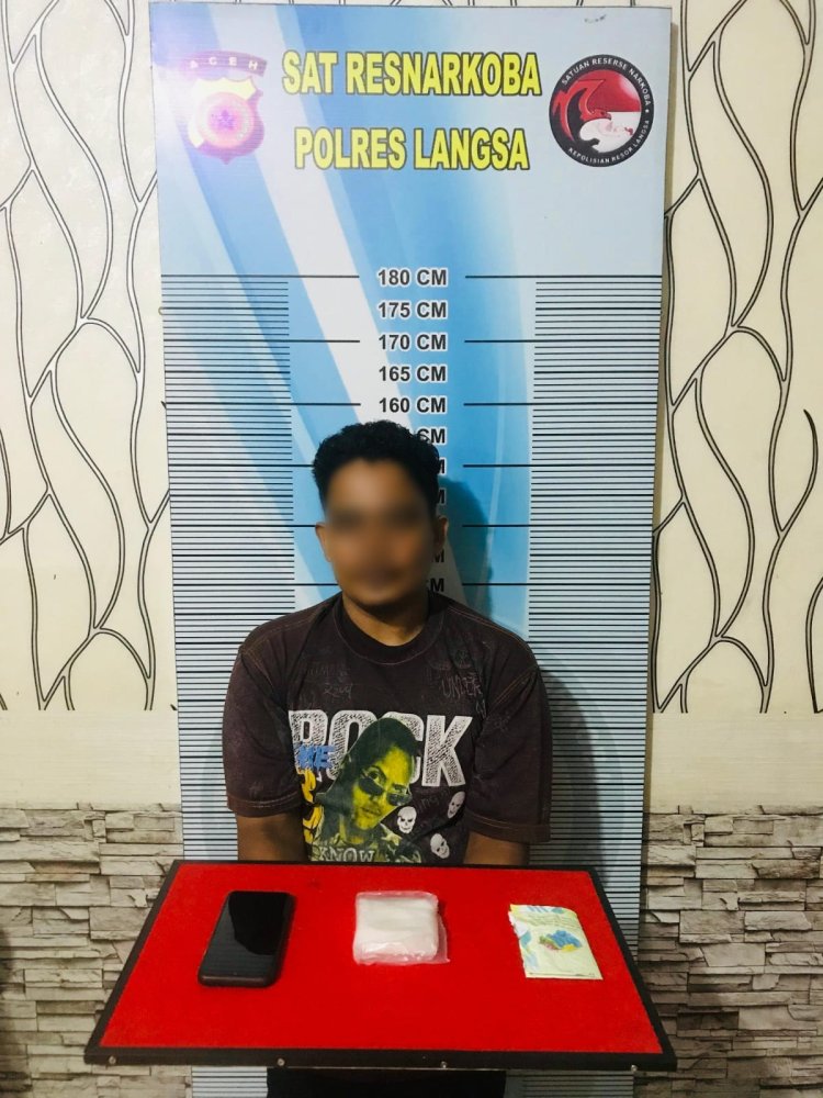 Unit Opsnal Sat Resnarkoba Polres Langsa Bekuk Pengedar Sabu Asal Aceh Timur, Amankan Barang Bukti 103,70 Gram