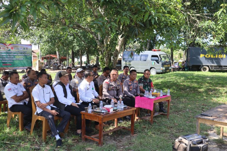 Polres Way Kanan Tanam Jagung Serentak Kuartal IV di Kasui Pasar