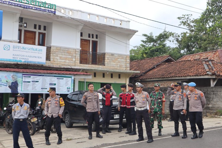 Ketua TP PKK Provinsi Lampung Kunker di Negeri Baru, Polres Way Kanan Lakukan Pam dan Himbauan Kamtibmas