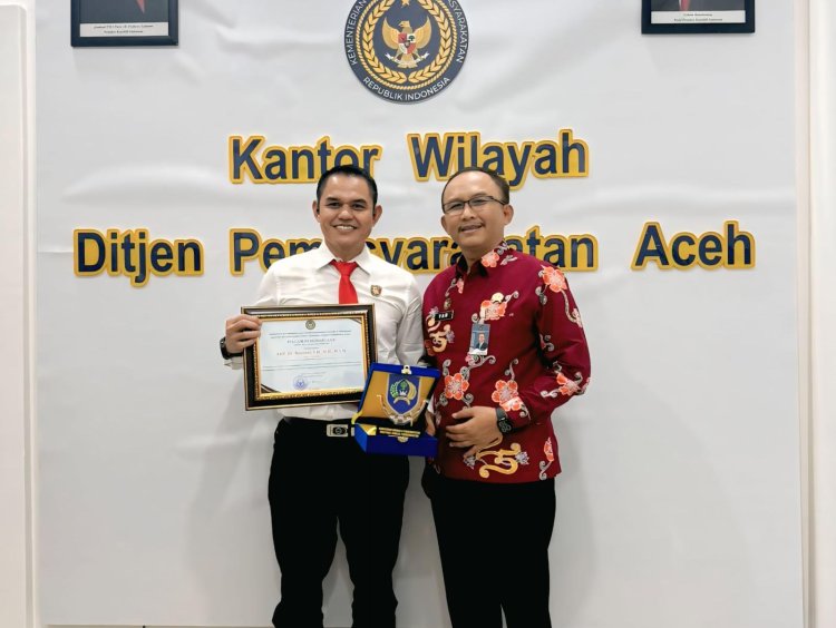 Kasat Reskrim Polres Aceh Utara AKP Dr. Bustani Raih Penghargaan dari Kanwil Ditjenpas Aceh