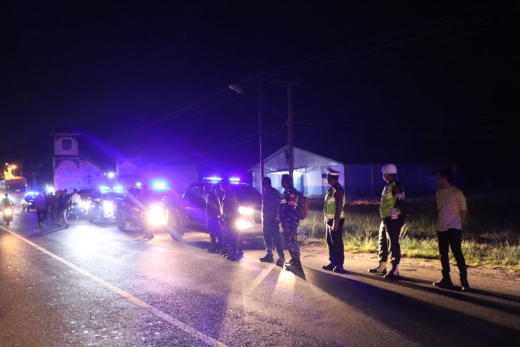 Antisipasi Kejahatan dan Jaga Arus Lalu Lintas, TNI - Polri dan Instansi Terkait Gelar Patroli KRYD di Jalinsum Way Kanan