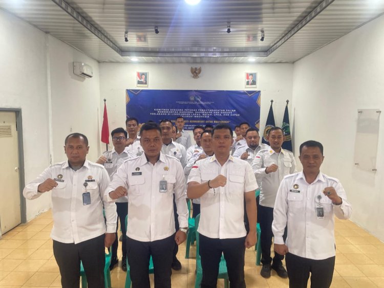 Wujudkan Pemasyarakatan Bersih dan Berintegritas, Lapas Way Kanan Tandatangani Komitmen Bersama Seluruh Jajaran Pemasyarakatan