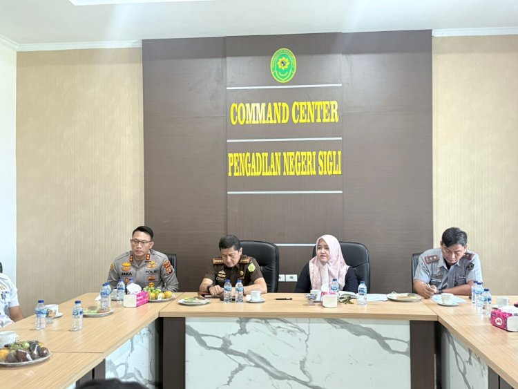 Kapolres Pidie Hadiri Rapat Koordinasi Sistem Peradilan Pidana Terpadu di Pengadilan Negeri Sigli