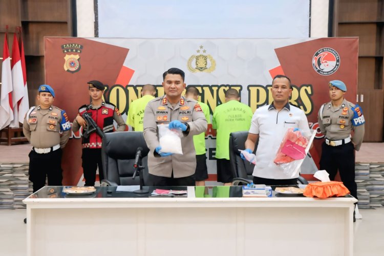 Polres Aceh Timur Ungkap Kasus Penyalahgunaan Narkotika, Amankan Sabu 920 Gram dan Tiga Tersangka